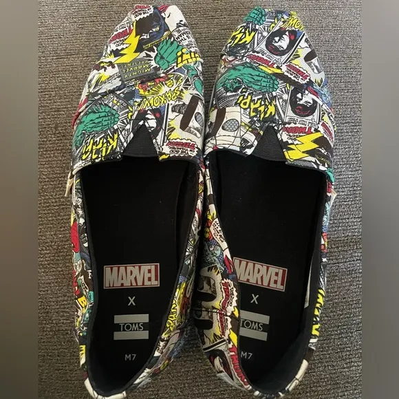 Marvel X Toms Multi Comic Pop Print Sneaker