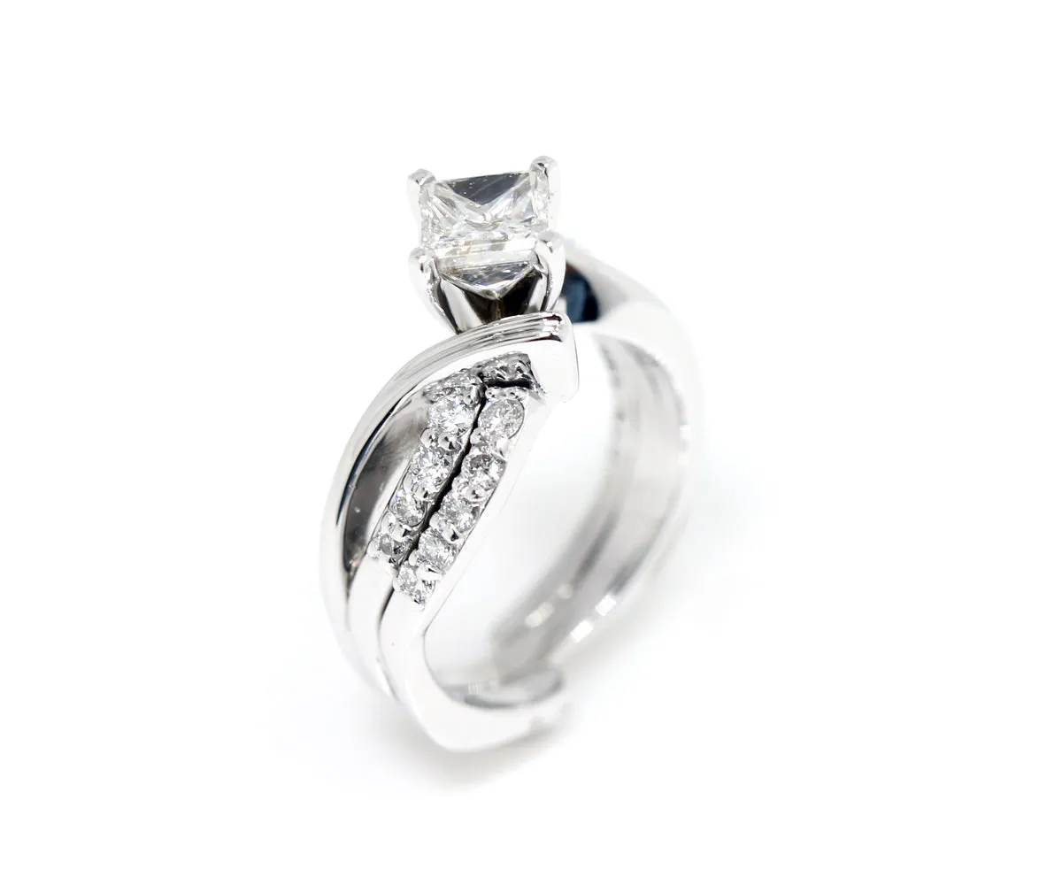 Matching Custom Curved Diamond Wedding Band