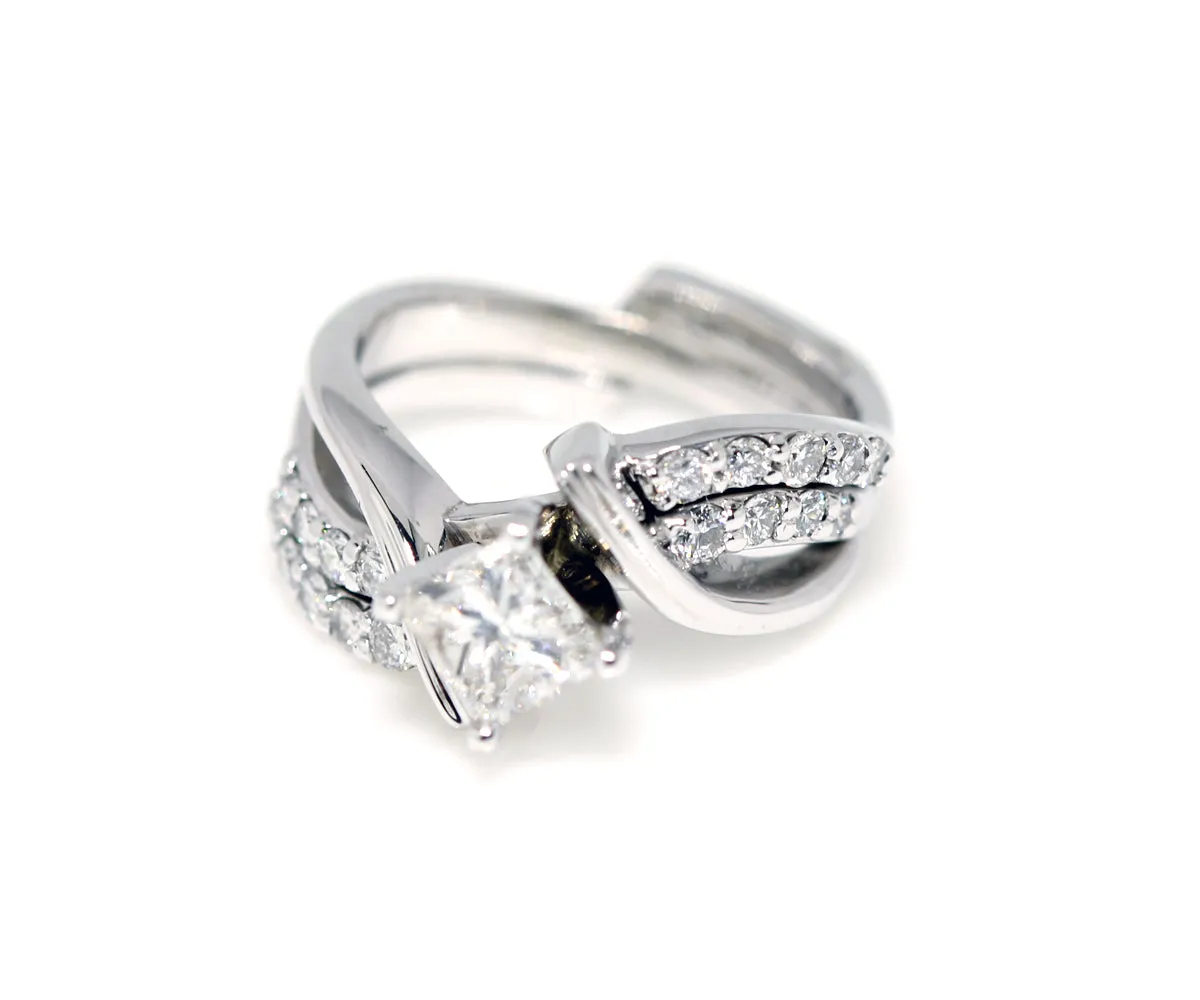 Matching Custom Curved Diamond Wedding Band