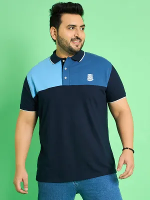 Men Plus Size Colt Colour-block Polo Tshirt