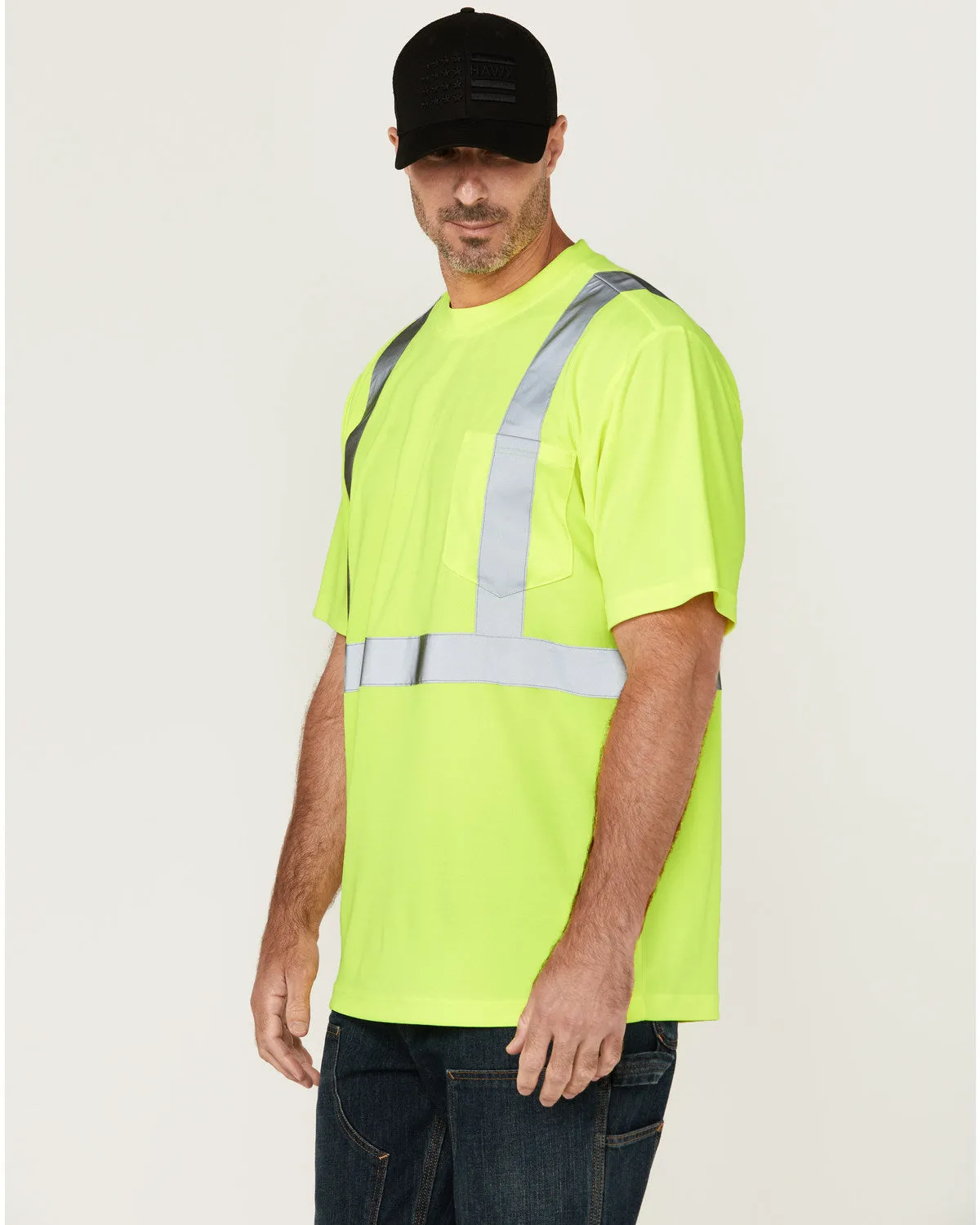 Men's Hi-Vis Reflective Short Sleeve Work T-Shirt