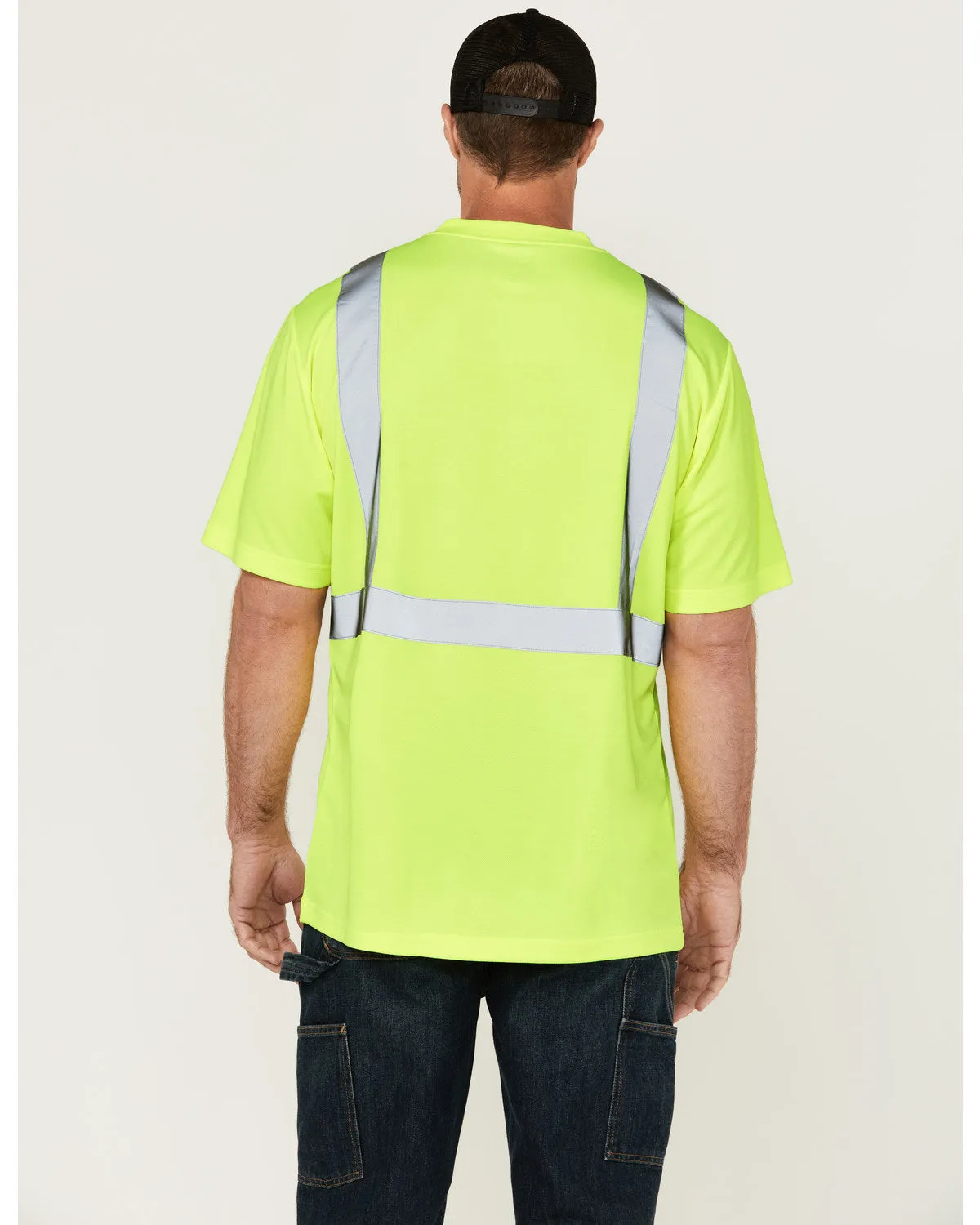 Men's Hi-Vis Reflective Short Sleeve Work T-Shirt