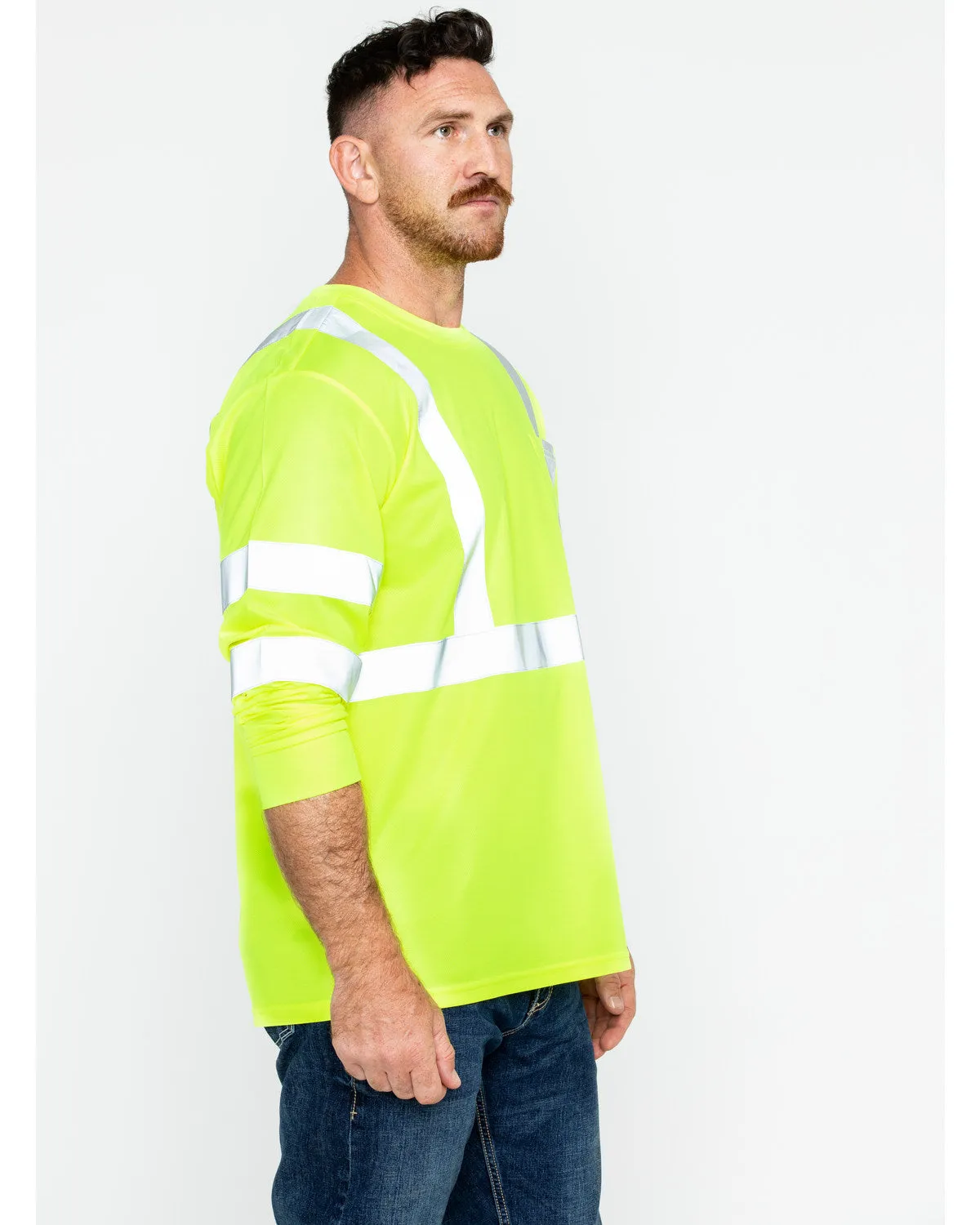 Men's Reflective Long Sleeve Work Tee