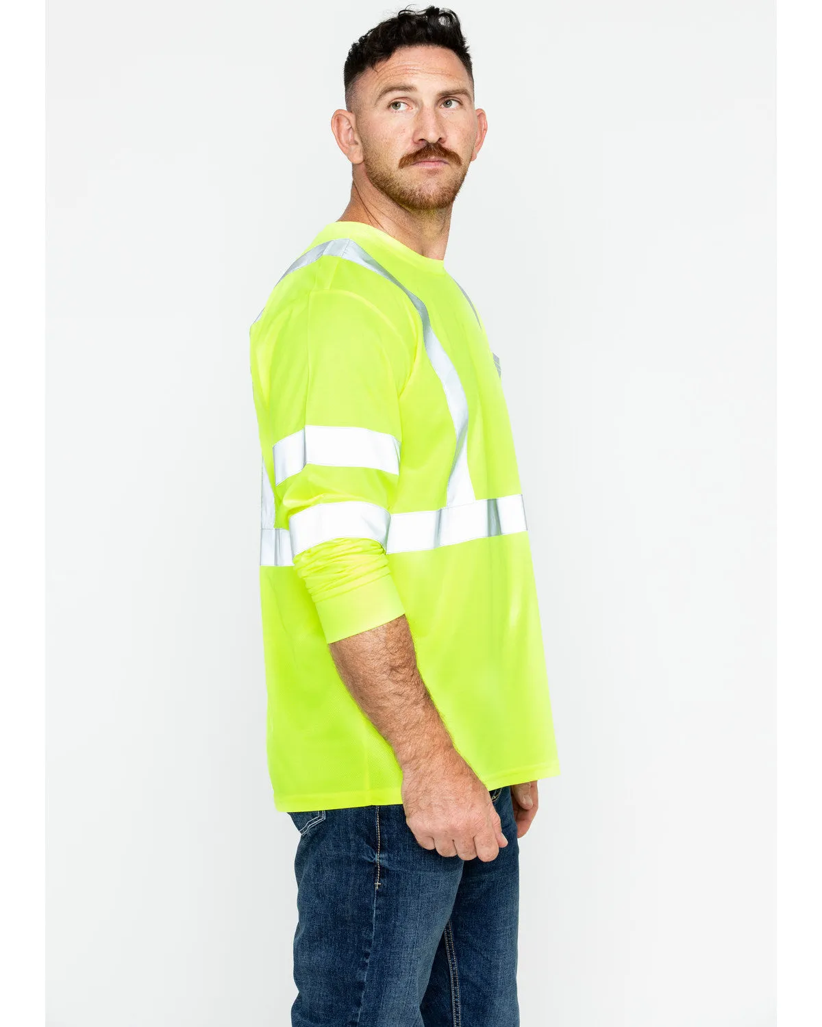Men's Reflective Long Sleeve Work Tee