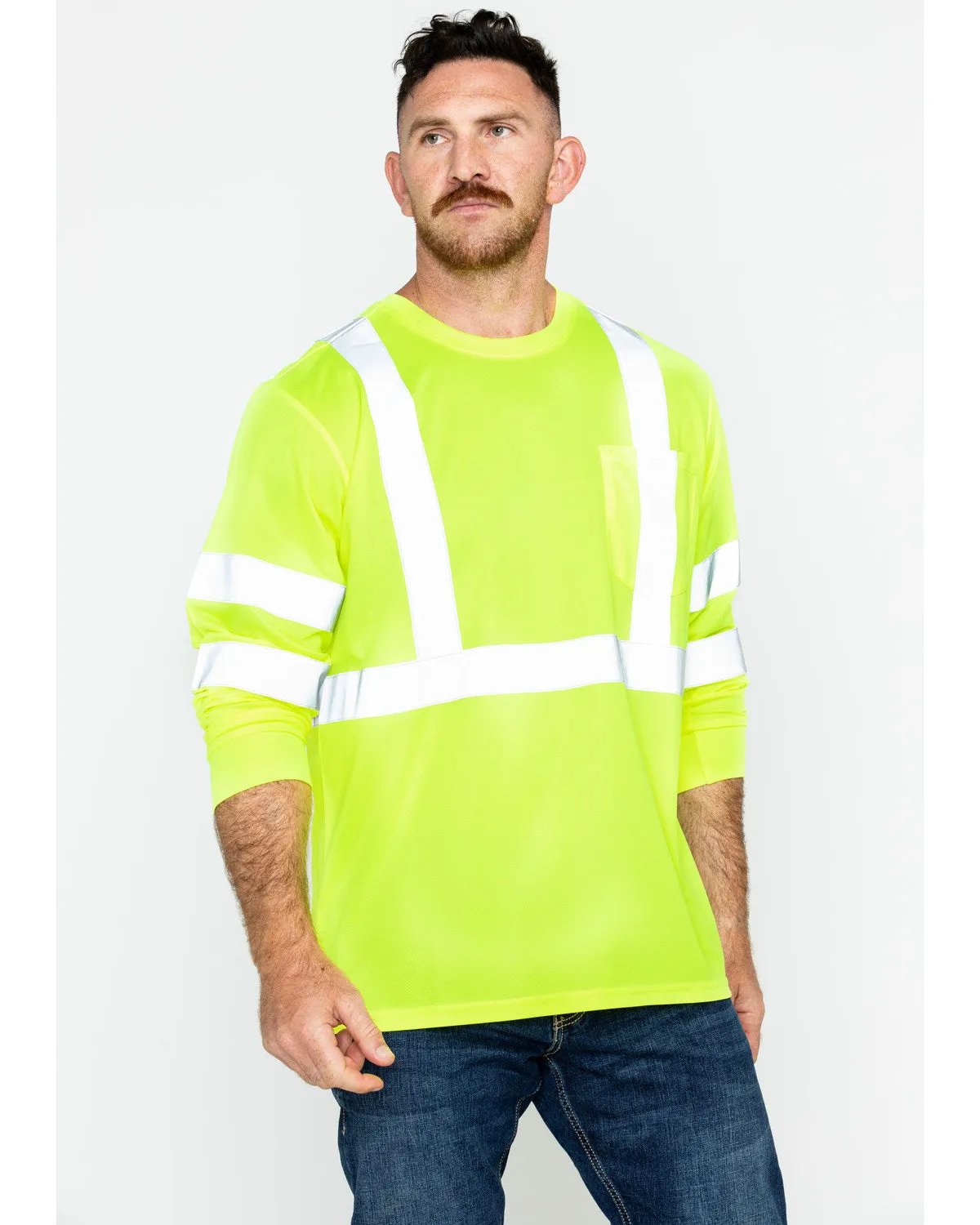 Men's Reflective Long Sleeve Work Tee