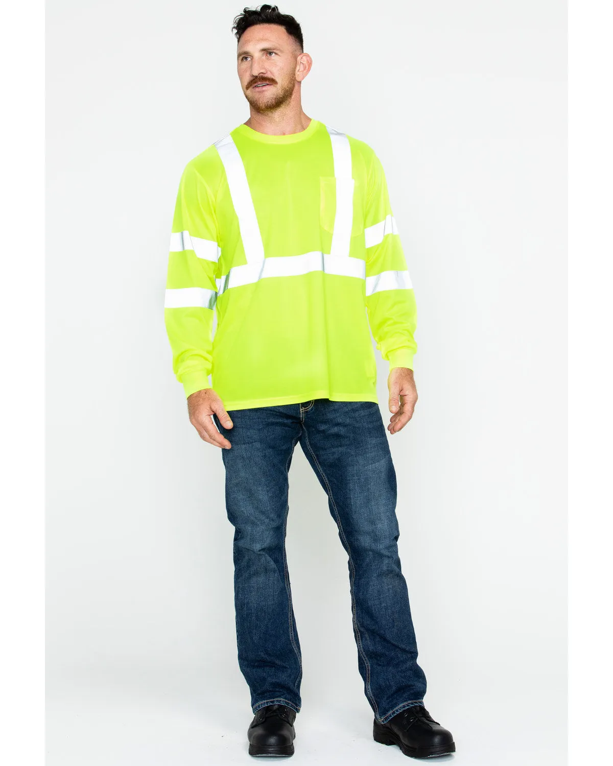 Men's Reflective Long Sleeve Work Tee