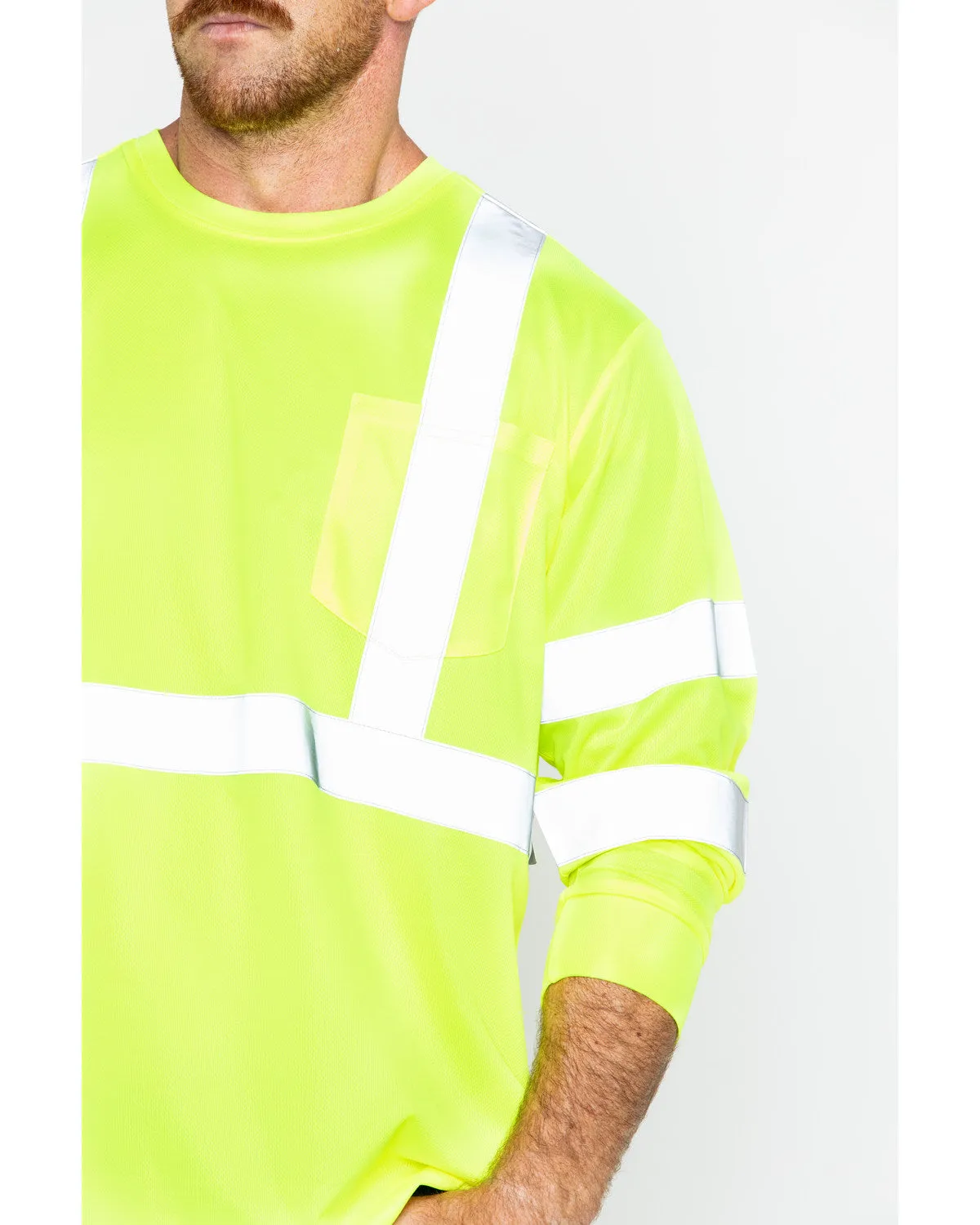 Men's Reflective Long Sleeve Work Tee