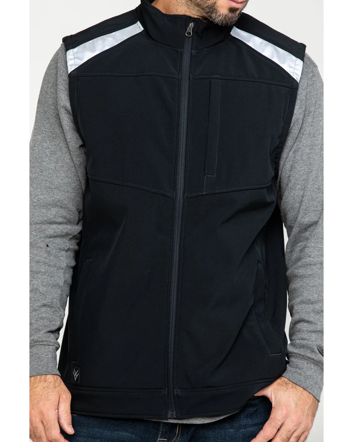 Men's Reflective Softshell Moto Work Vest