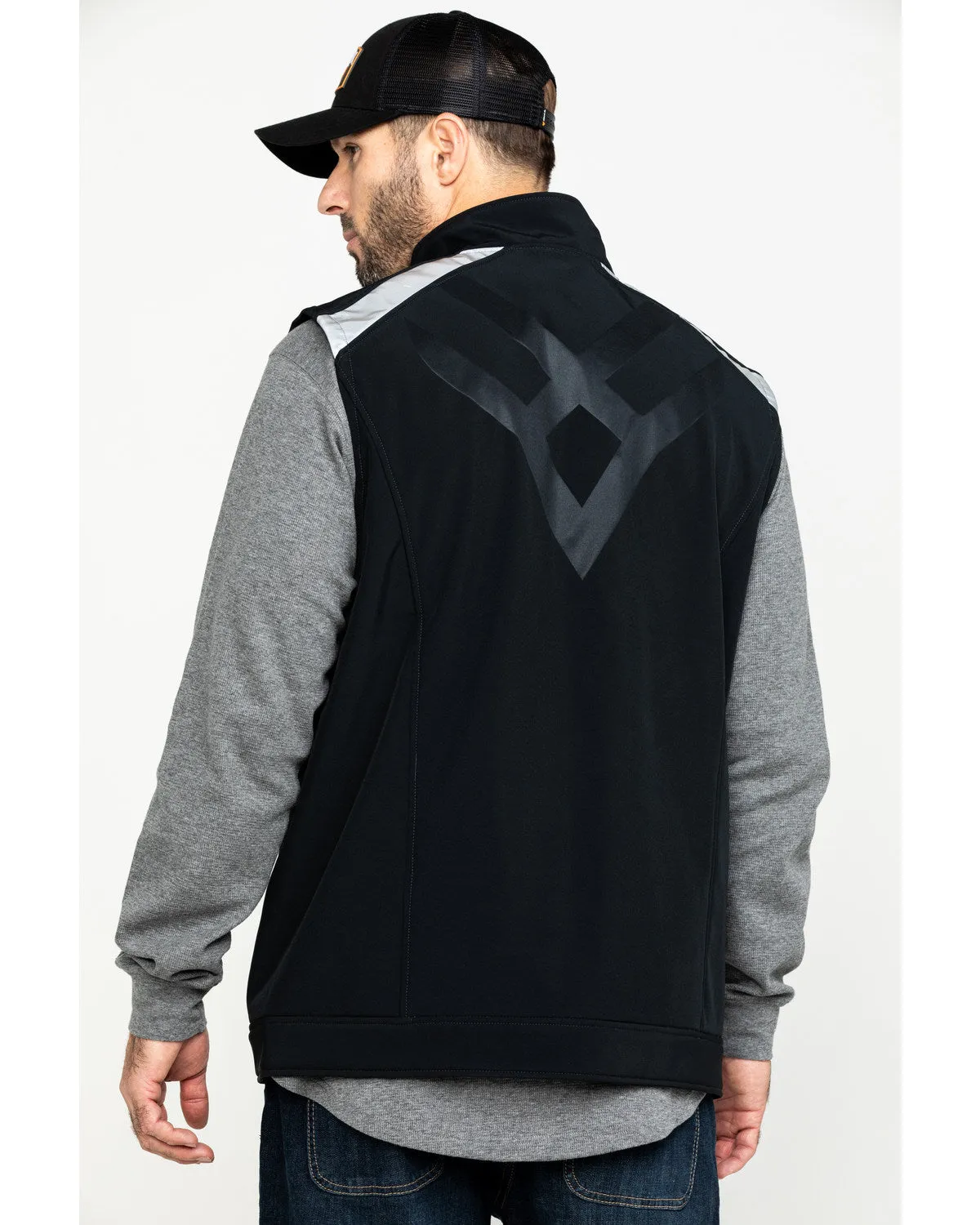 Men's Reflective Softshell Moto Work Vest