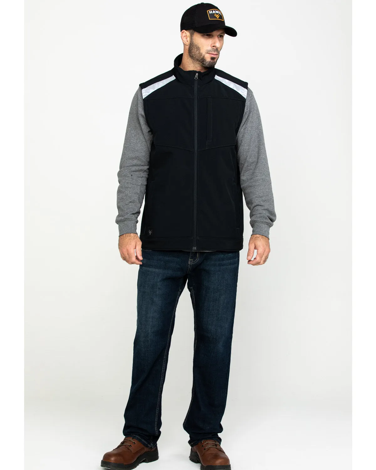 Men's Reflective Softshell Moto Work Vest