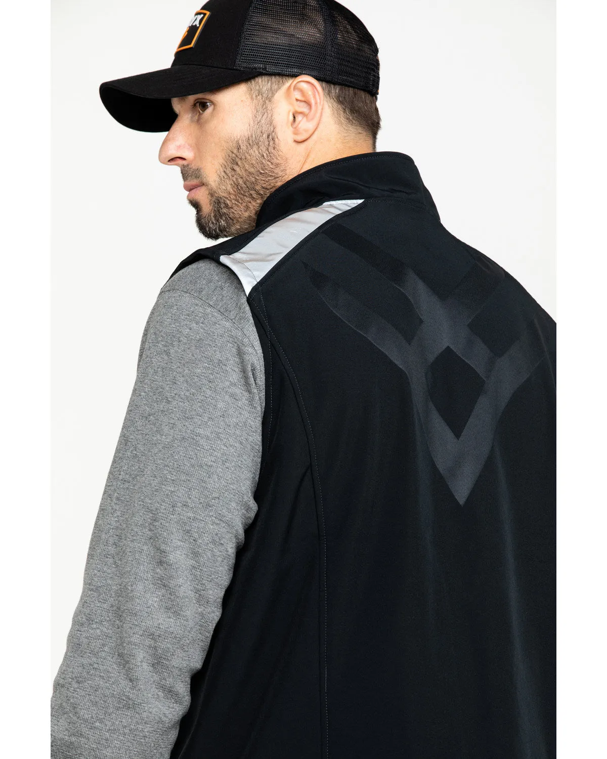 Men's Reflective Softshell Moto Work Vest