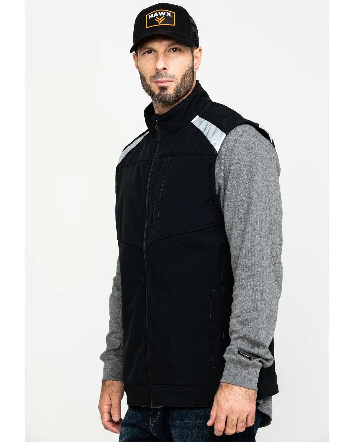 Men's Reflective Softshell Moto Work Vest