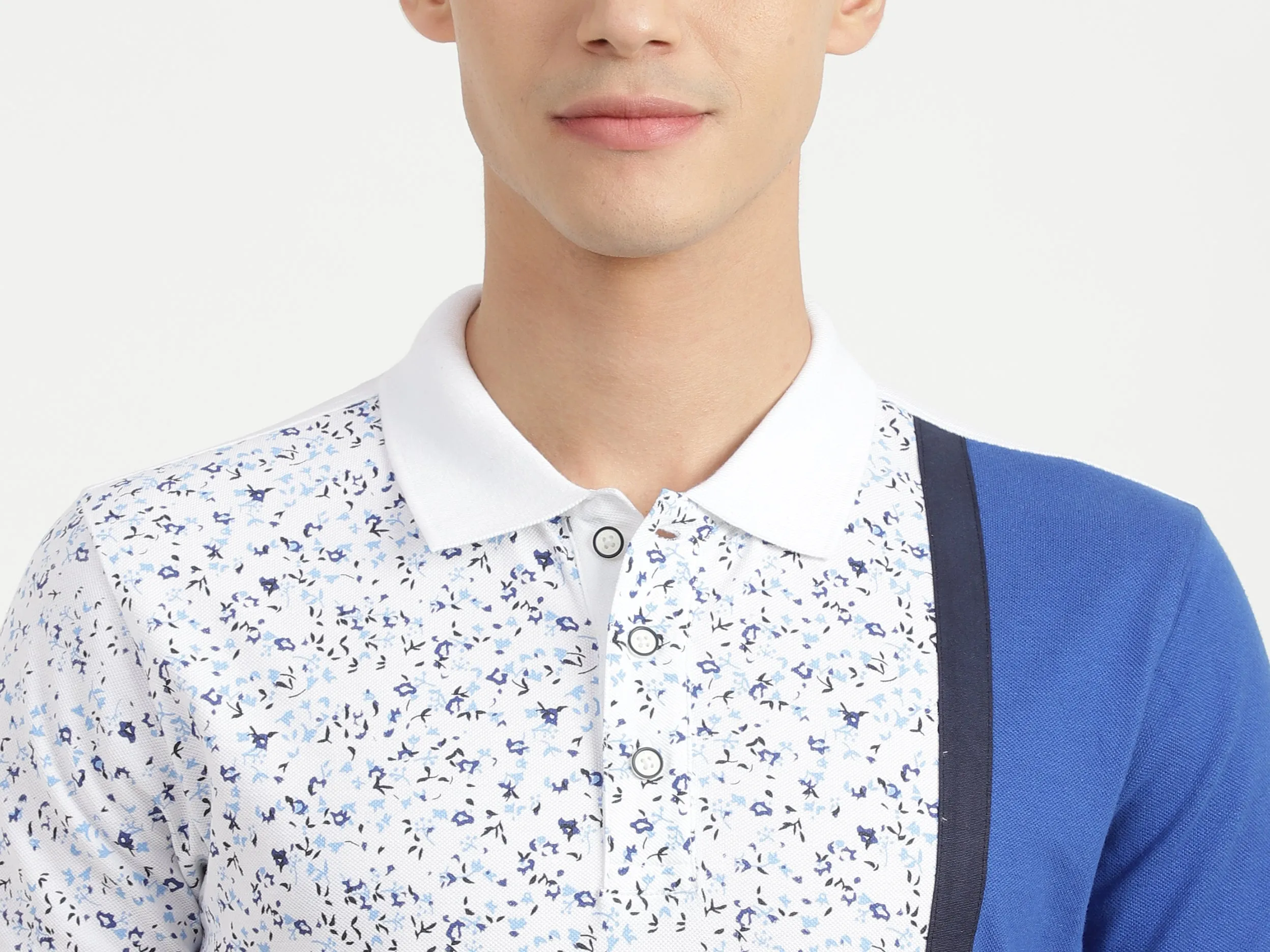 Mens Short Sleeve Printed Polo T-Shirt
