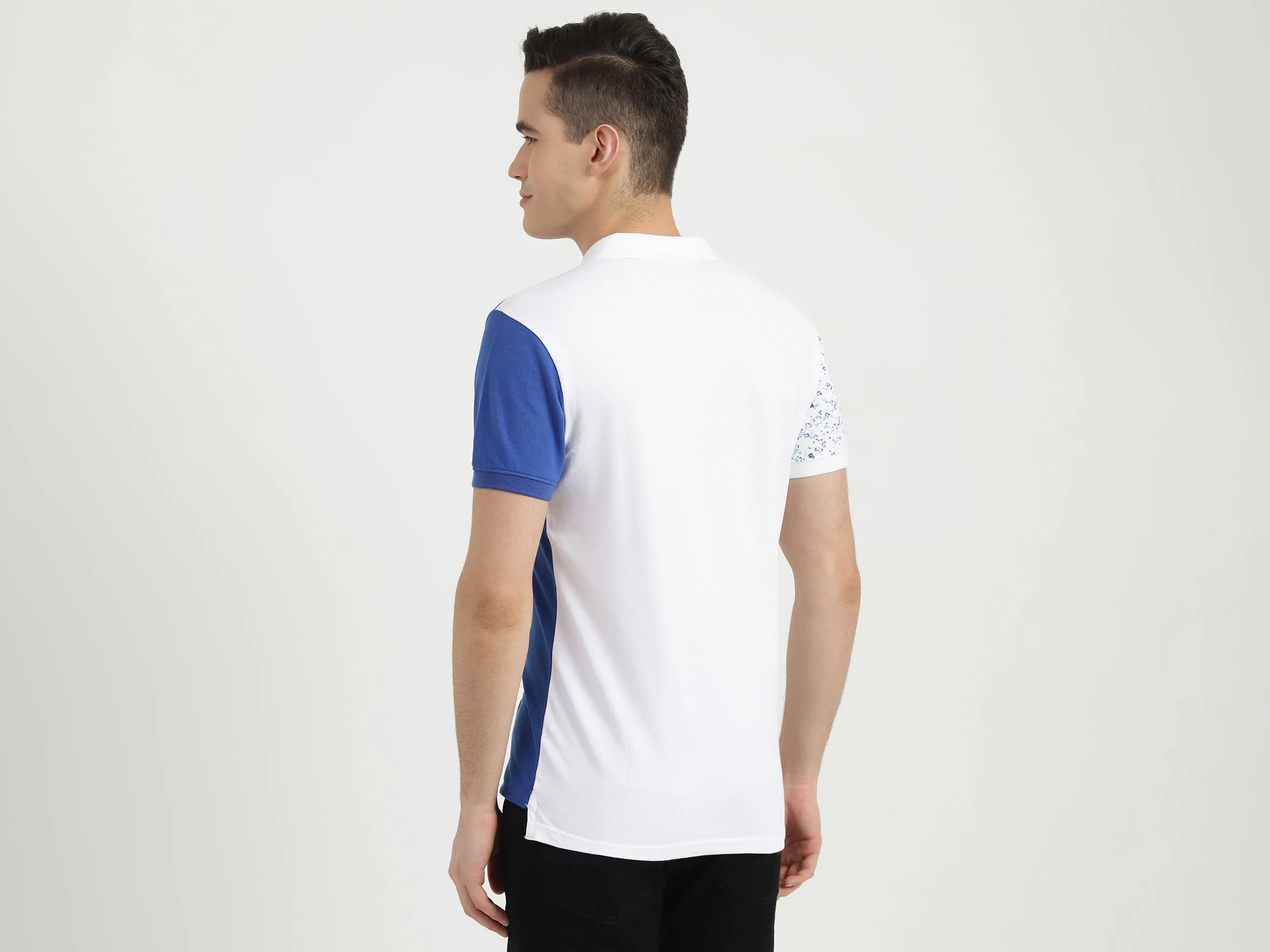 Mens Short Sleeve Printed Polo T-Shirt