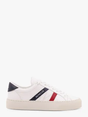 Moncler Monaco2 Leather Sneakers With Logo Print