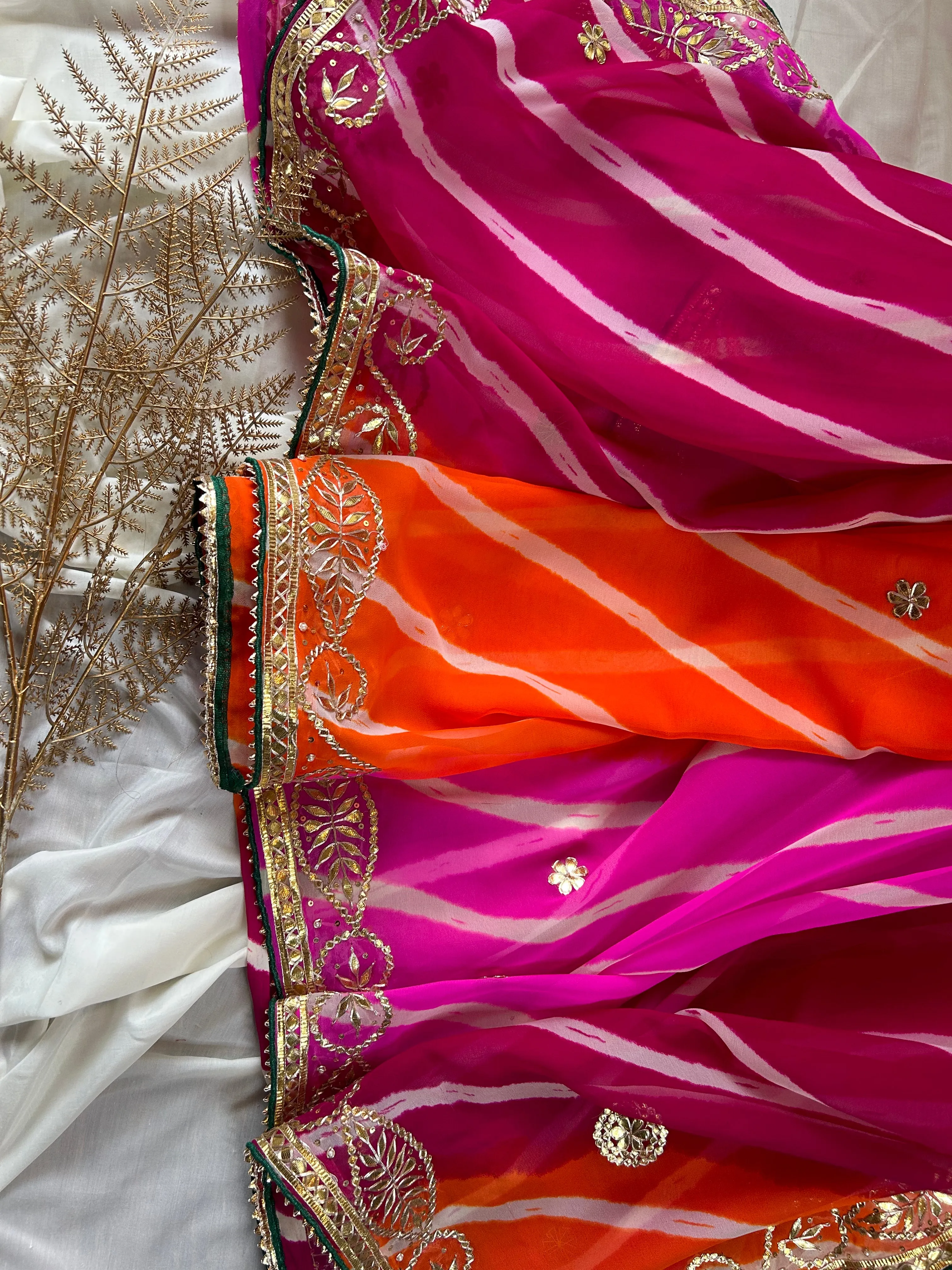 Multi Color Gota Work Saree