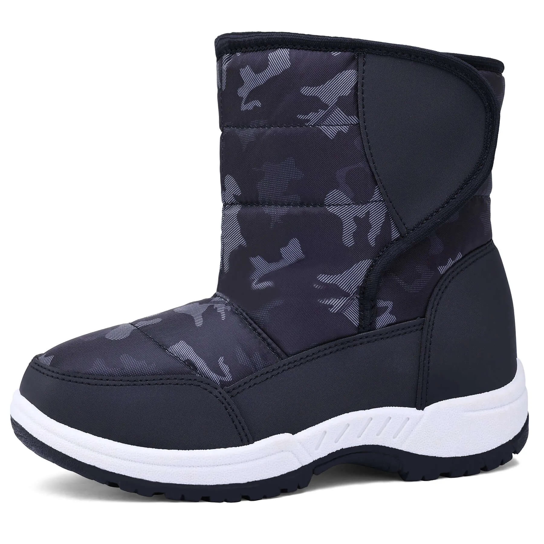 Navy Fur Lined Waterproof Snow Boots