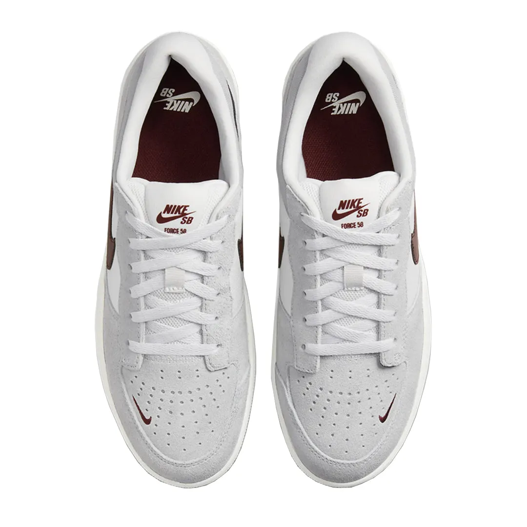 Nike SB Force 58 (Platinum Tint/Wolf Grey/Summit White/Dark Team Red)