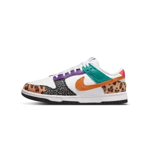 Nike Womens Dunk Low SE Patchwork Safari Shoes