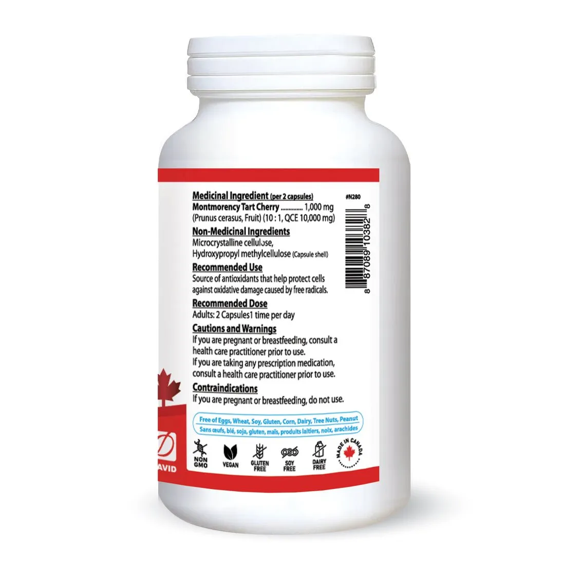 Nutridom Montmorency Tart Cherry 10x, 120 Veg Capsules
