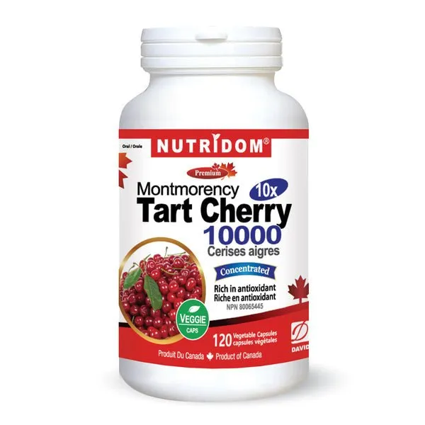 Nutridom Montmorency Tart Cherry 10x, 120 Veg Capsules