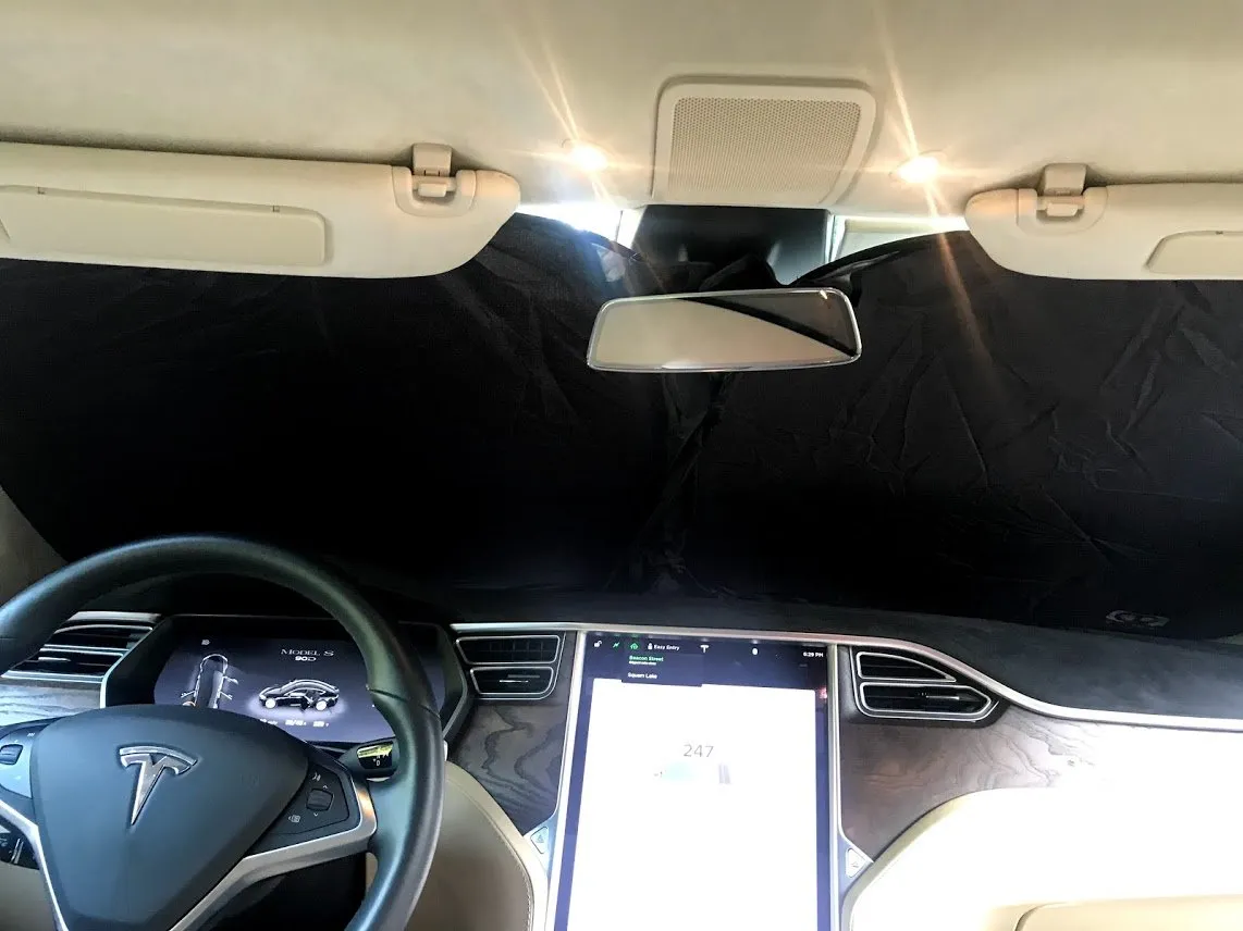 OC Sun Shade Vehicle Heat and UV Protector for 2022-2024 Porsche Taycan by MCarCovers