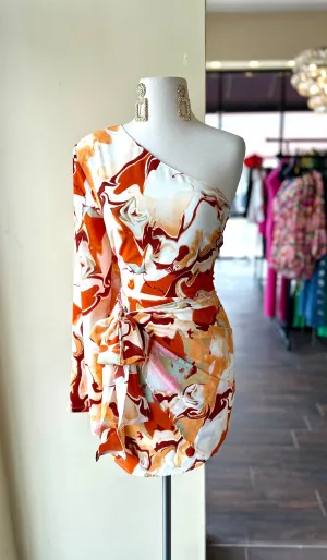 One Shoulder Cutout Mini