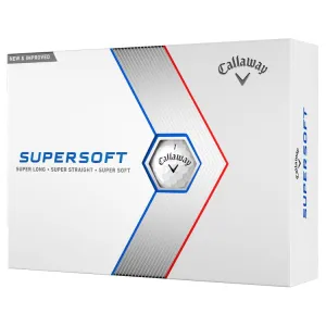Pelotas de golf Callaway 2023 Supersoft blancas, paquete de 12