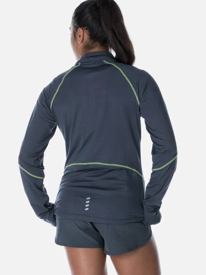 Performance Ladies Warm Up Top Grey/Lime