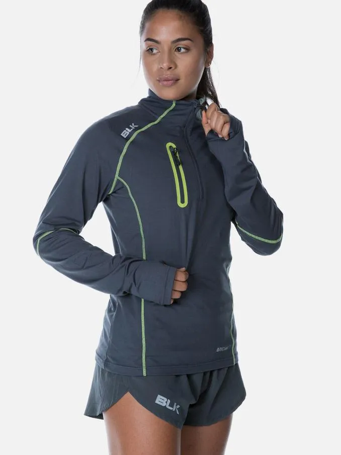 Performance Ladies Warm Up Top Grey/Lime