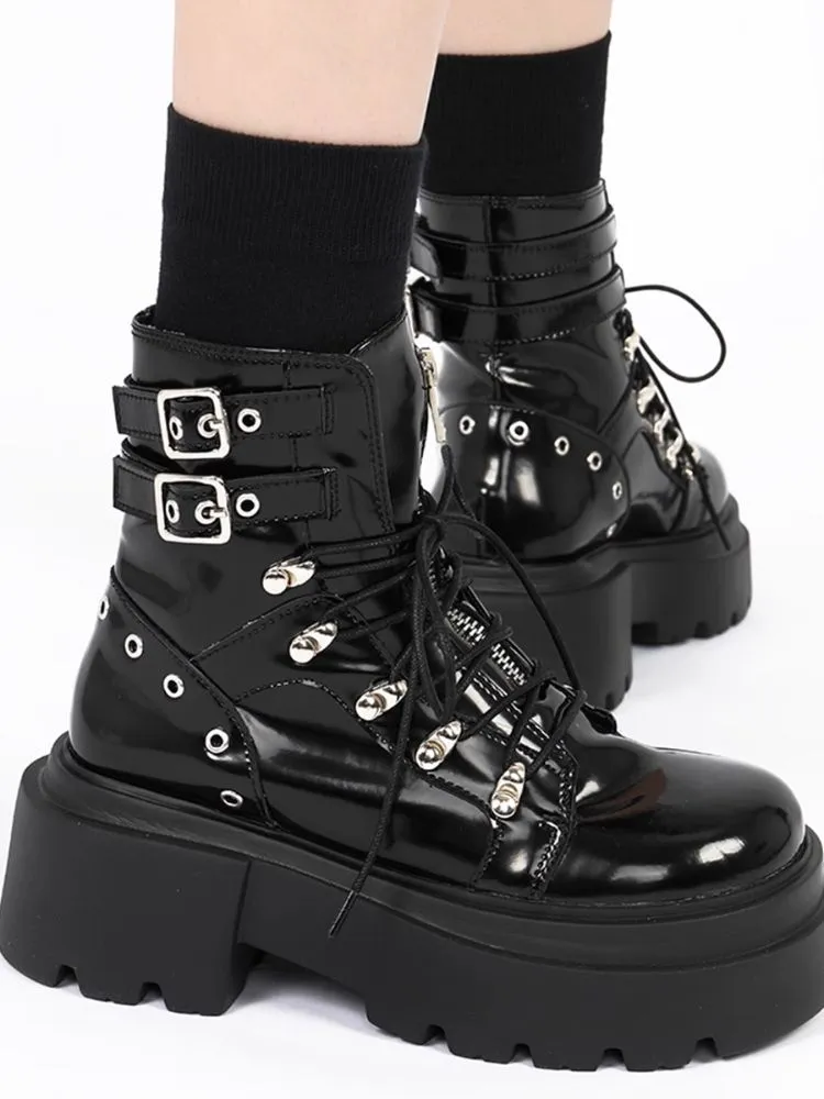 Platform work boots【s0000003919】