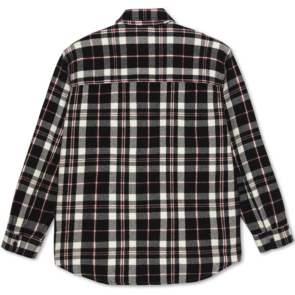Polar Skate Co Big Boy Overshirt Flannel Black/Cloud White/Red