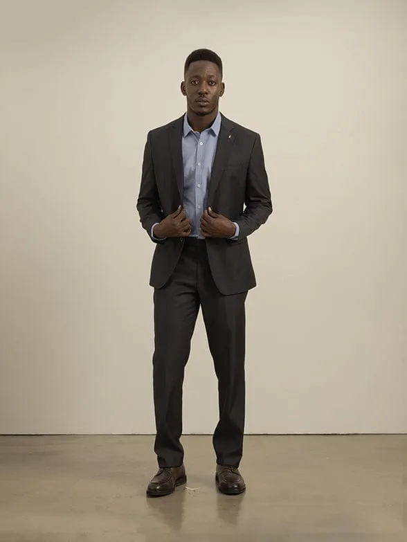 Polo Custom Fit Travel Suit Charcoal
