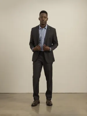 Polo Custom Fit Travel Suit Charcoal