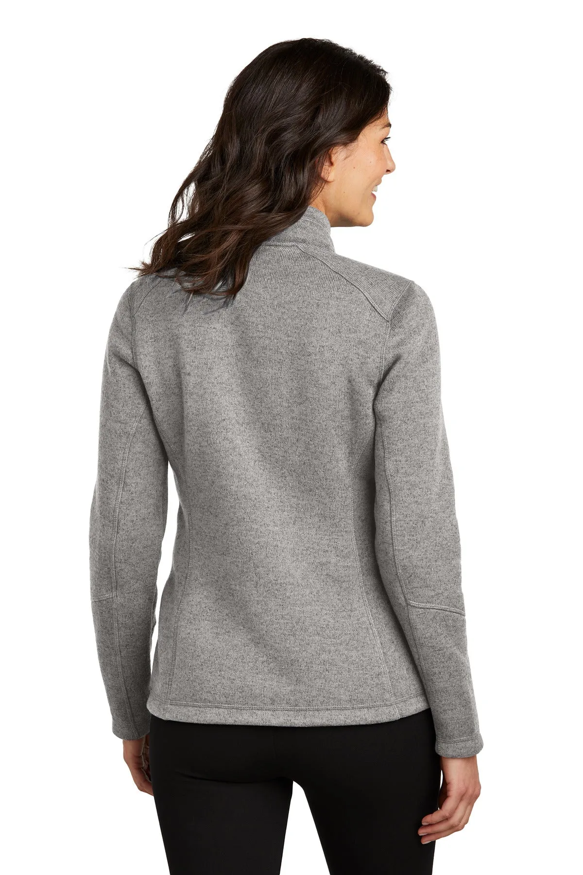 Port Authority Women's Arc Sweater Fleece Jacket L428 Deep Smoke Heather