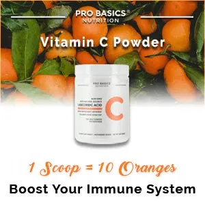 Pro Basics Nutrition no GMO L ácido ascórbico Vitamina C en polvo, base vegetal, vegano, no sintético, con cuchara de servir 500 mg, 7 onzas nuevo stock próximamente.