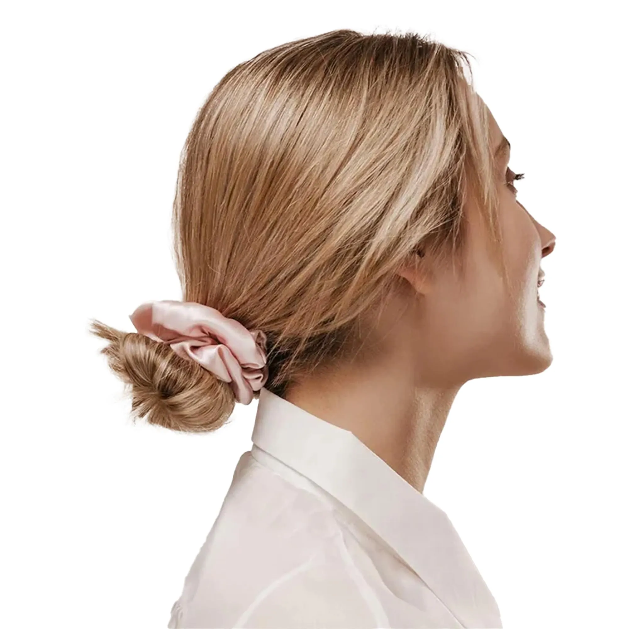 Prolixr's Pink Scrunchies For Women | Satin Scrunchies For Women - Anti Hair Breakage, No Tugging & Pulling | Hair Band For Women Stylish - For Pony Tail, Buns & Other Hairstyles |