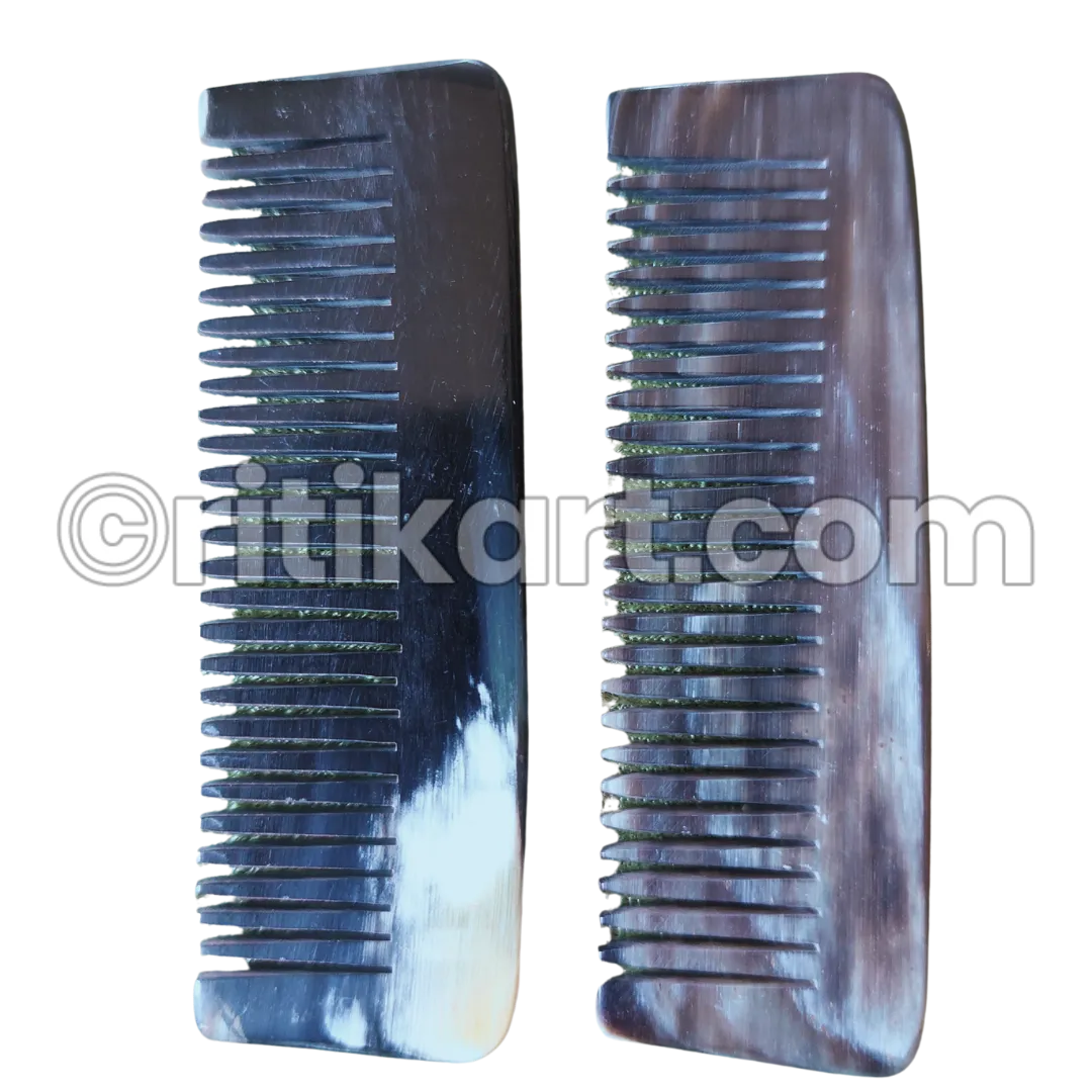 Pure Buffalo Horn Baby Hair Comb 8cm(Pack of 2)