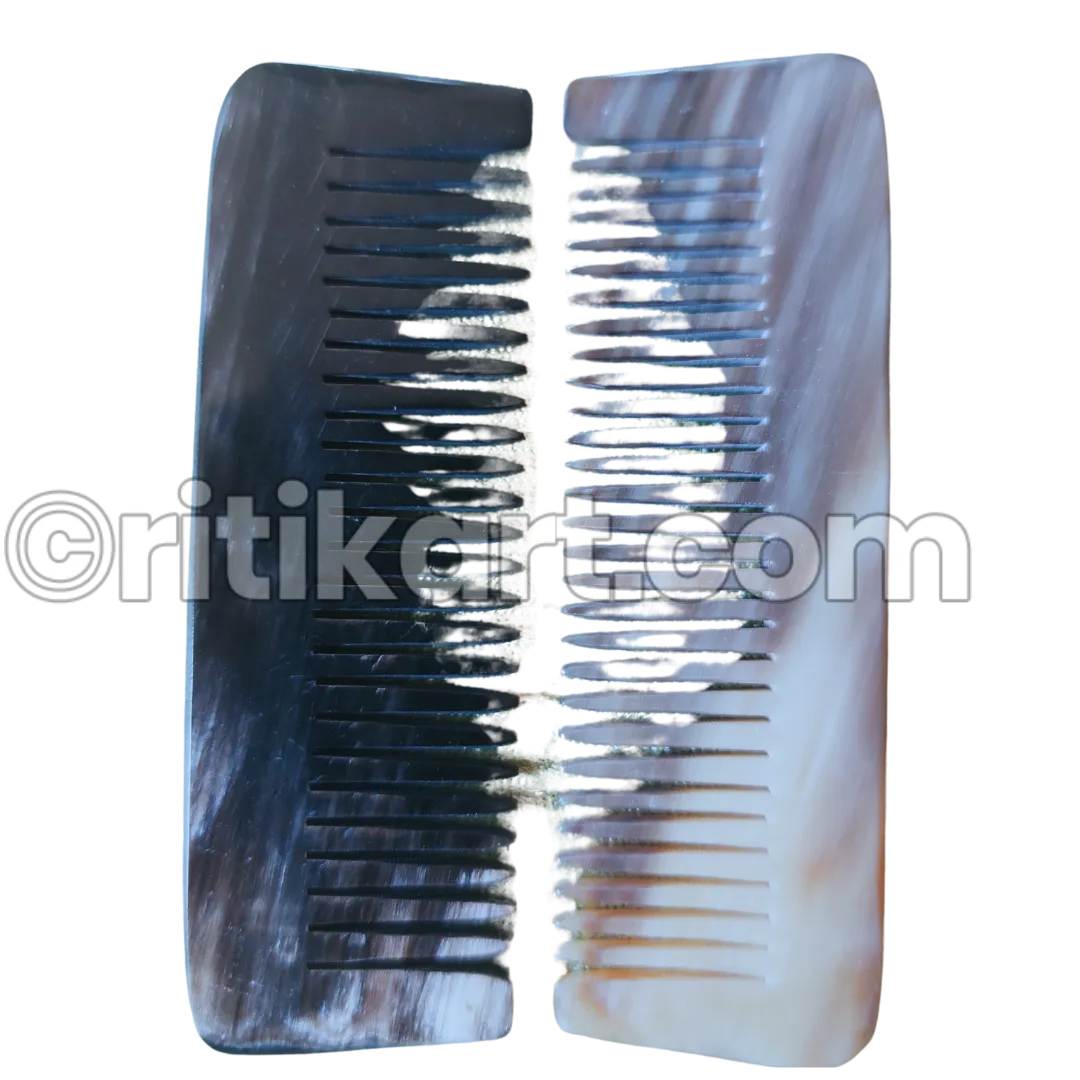 Pure Buffalo Horn Baby Hair Comb 8cm(Pack of 2)