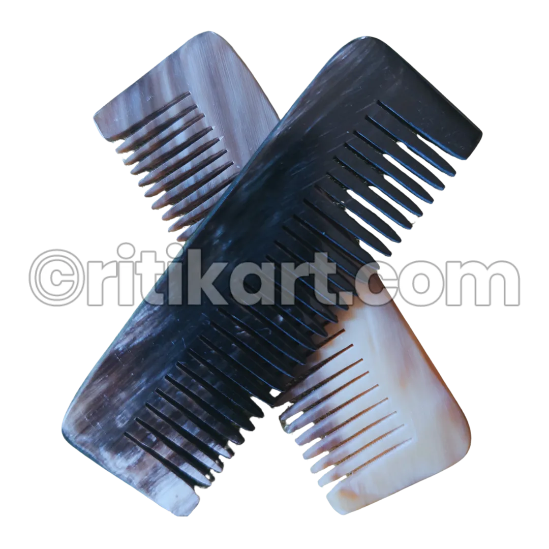 Pure Buffalo Horn Baby Hair Comb 8cm(Pack of 2)