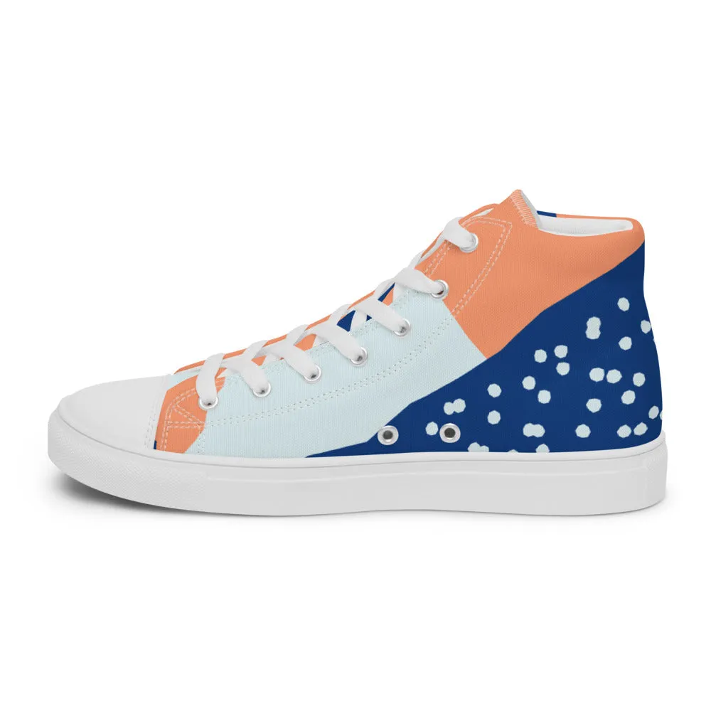 QG Peach Flair Women’s Hi-Top Shoes