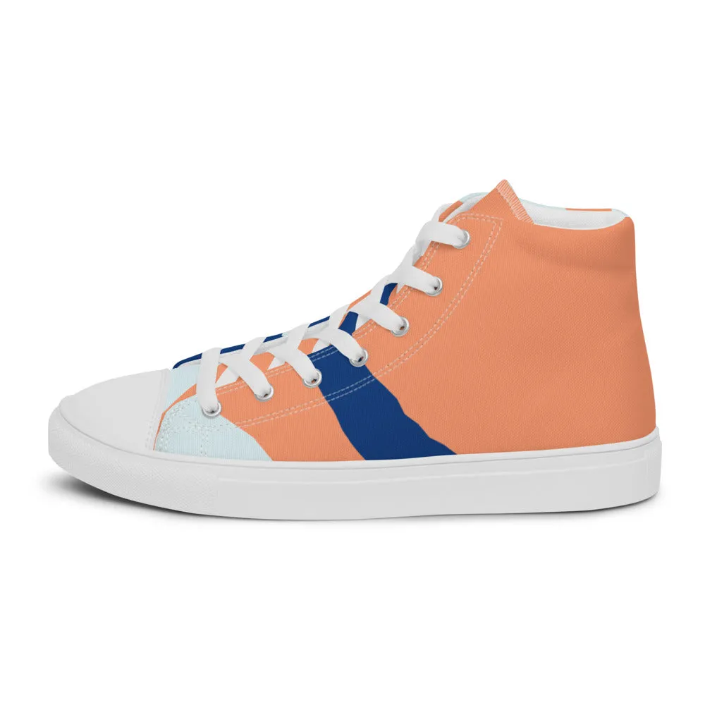 QG Peach Flair Women’s Hi-Top Shoes