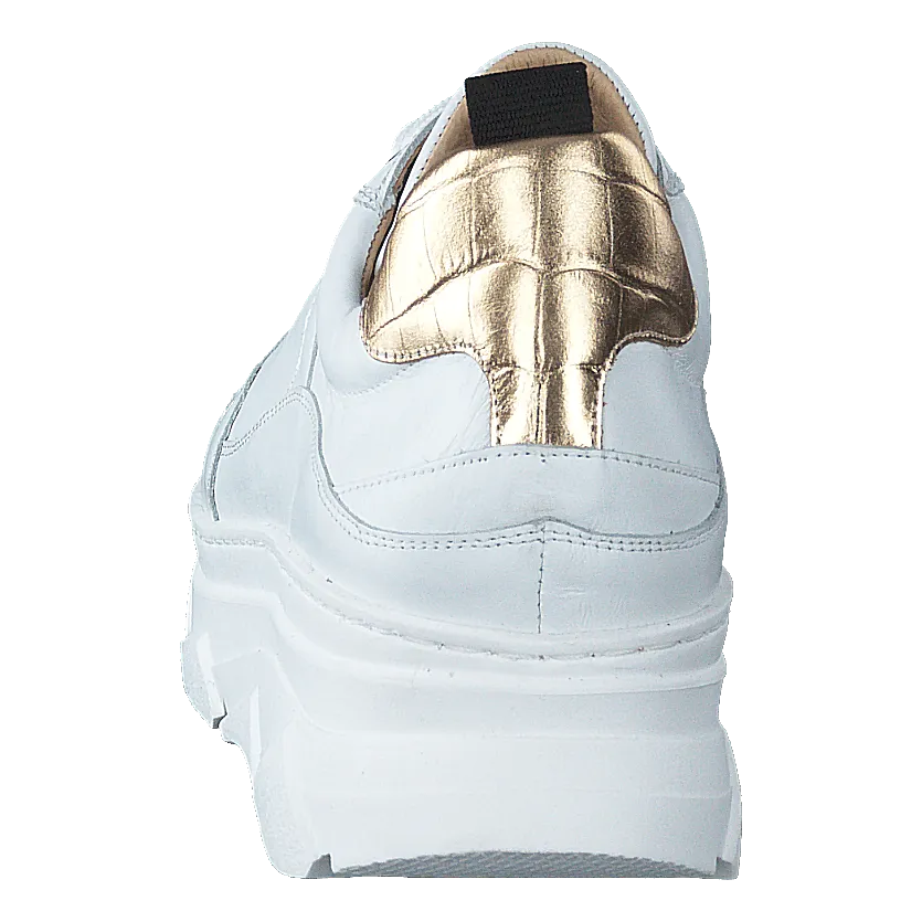 Quingo Bco White   Croc Gold