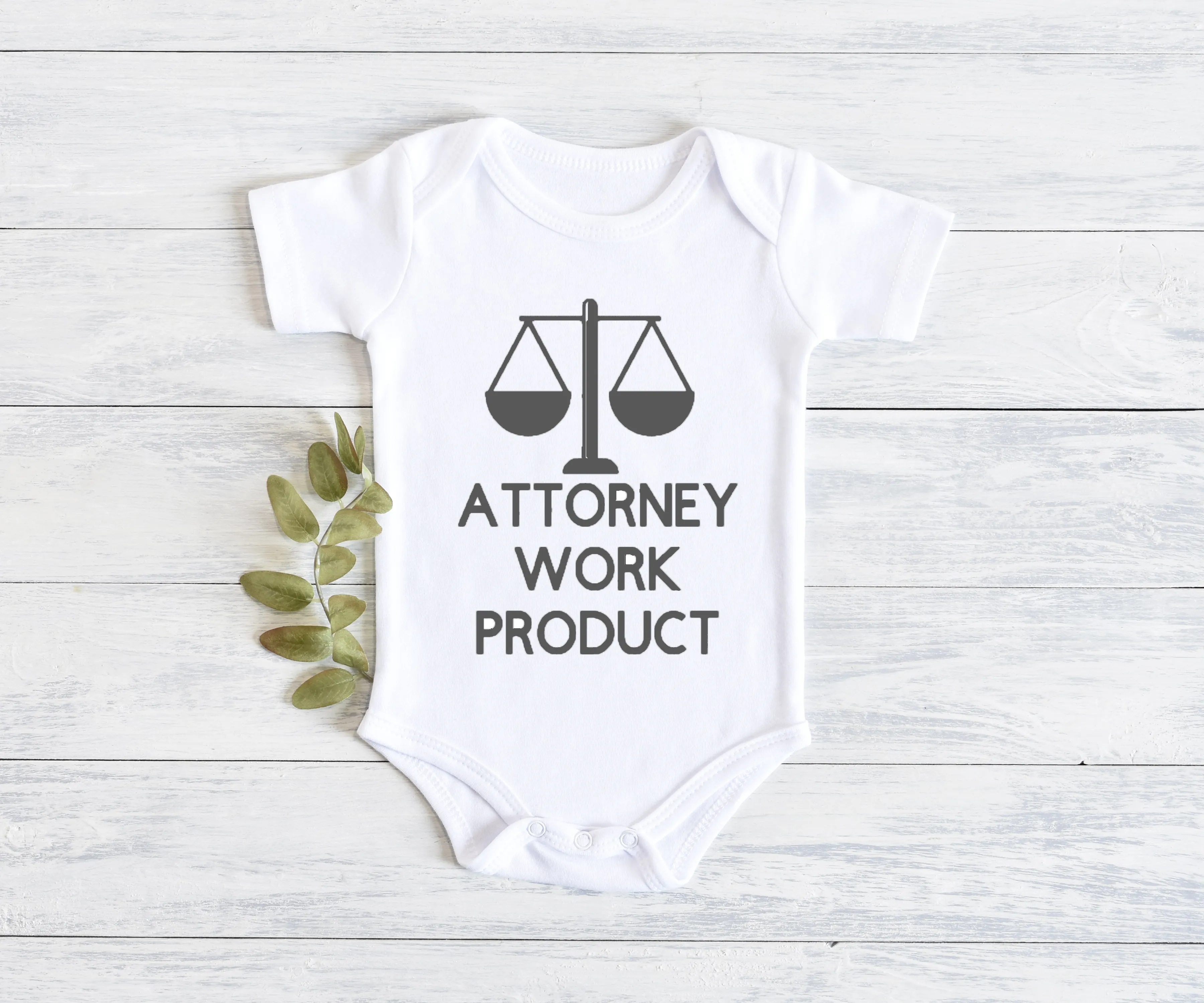 "Attorney Work Product" Onesie", Item# 10008