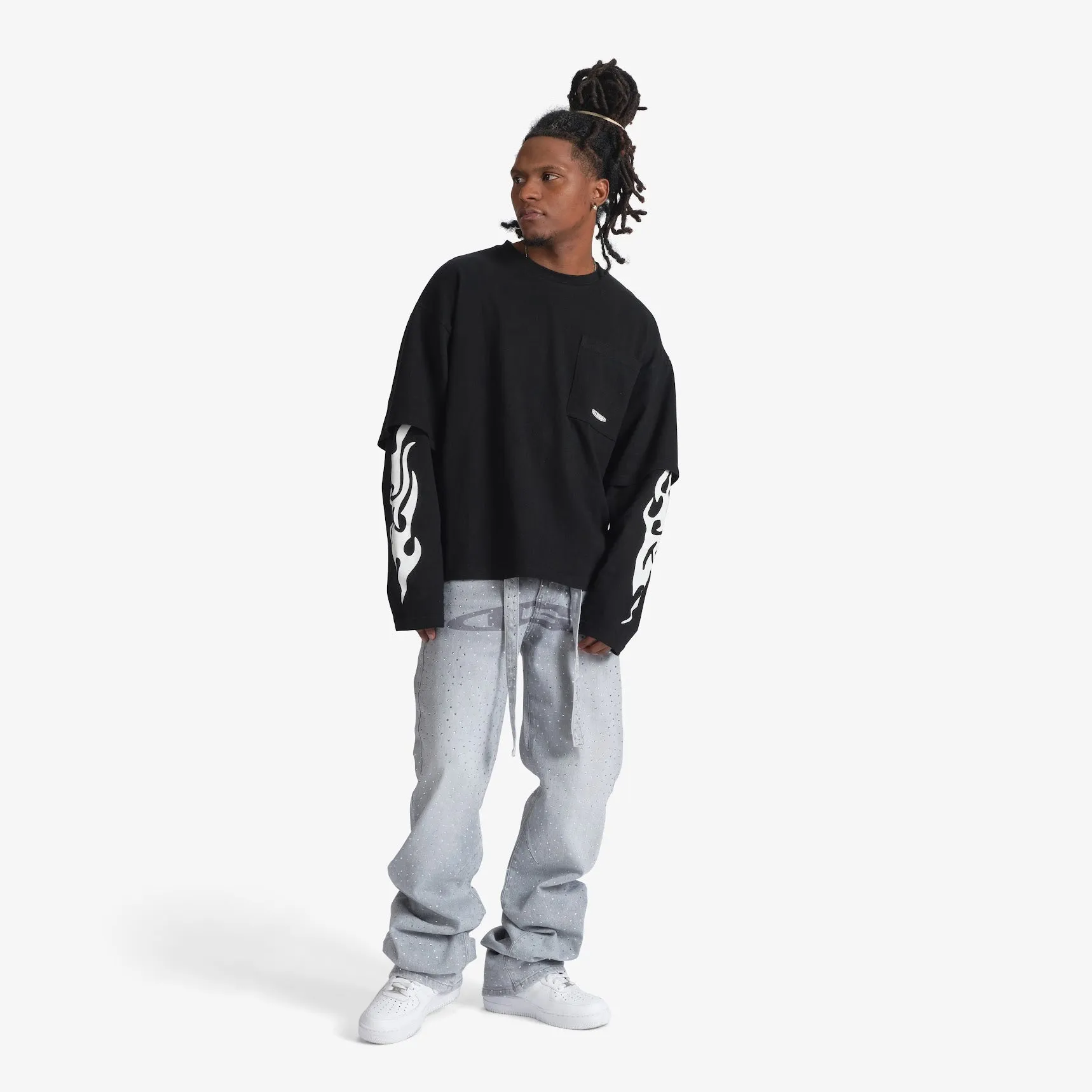 "Vandal" SS/LS Layer Tee (black/turquoise)