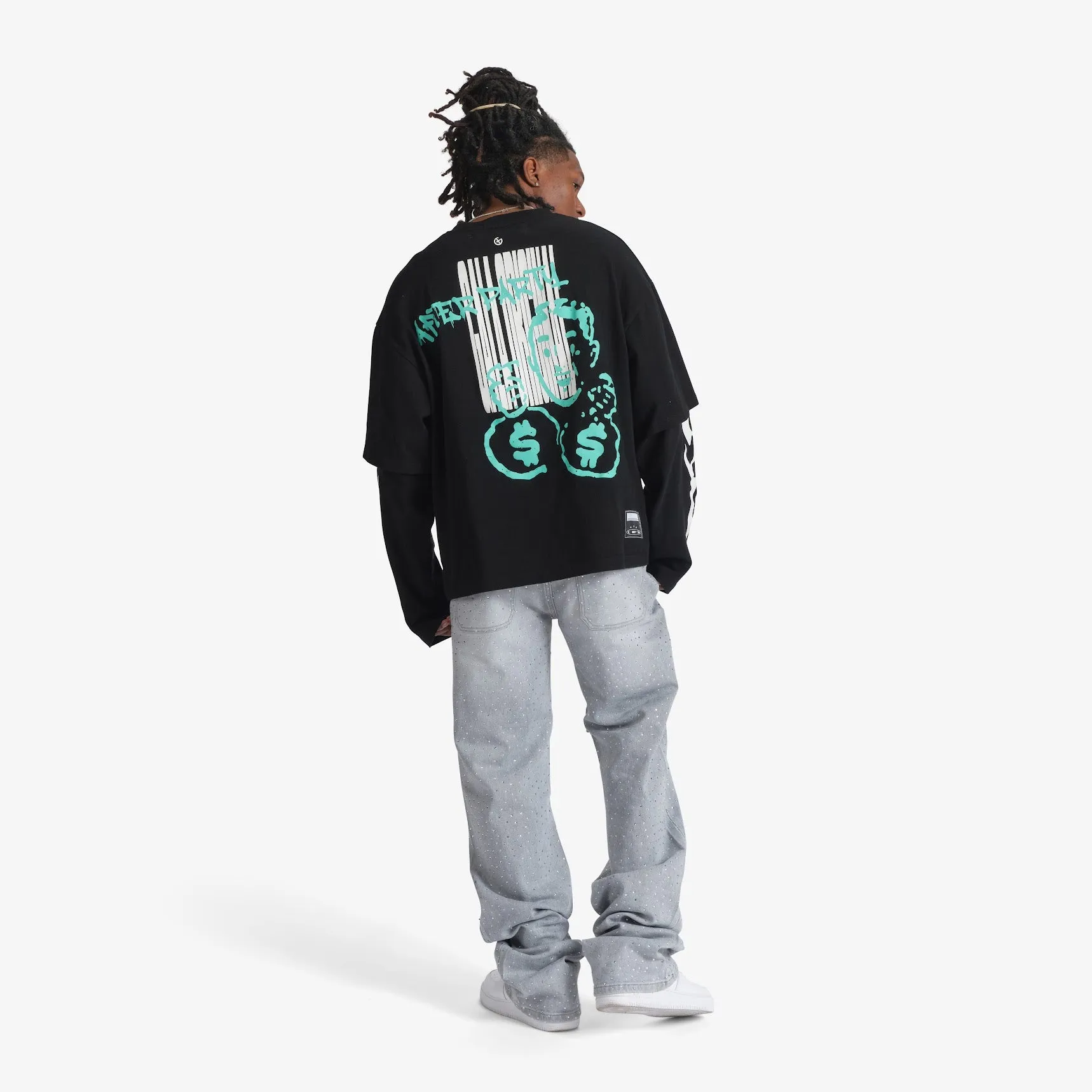 "Vandal" SS/LS Layer Tee (black/turquoise)