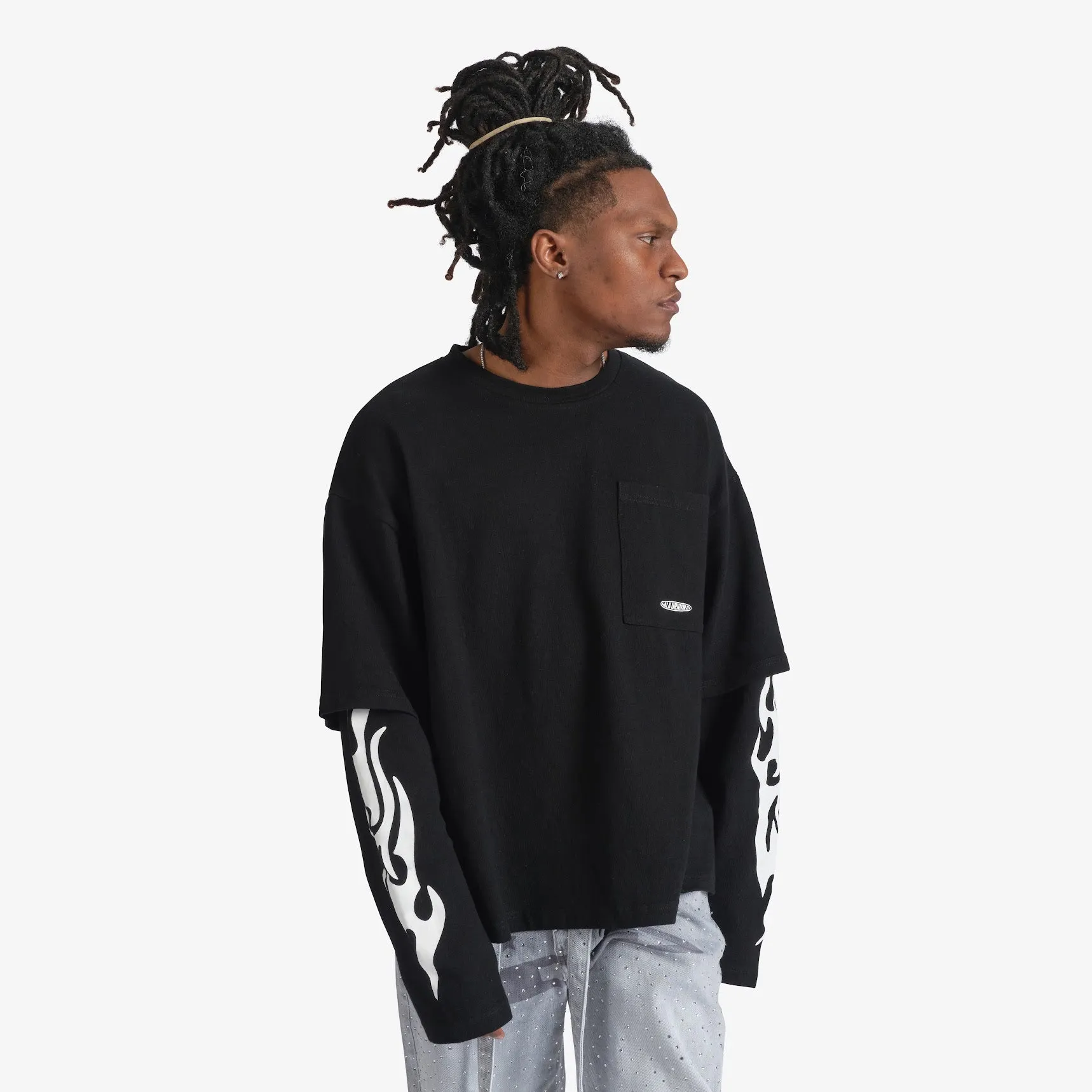 "Vandal" SS/LS Layer Tee (black/turquoise)