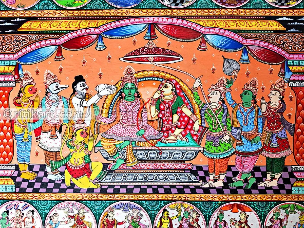 Ramleela Canvas Pattachitra