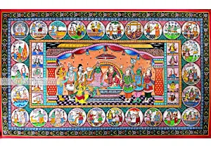 Ramleela Canvas Pattachitra