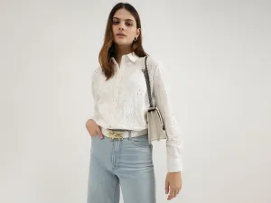 Regular Fit Spread Collar Embroidered Shirts